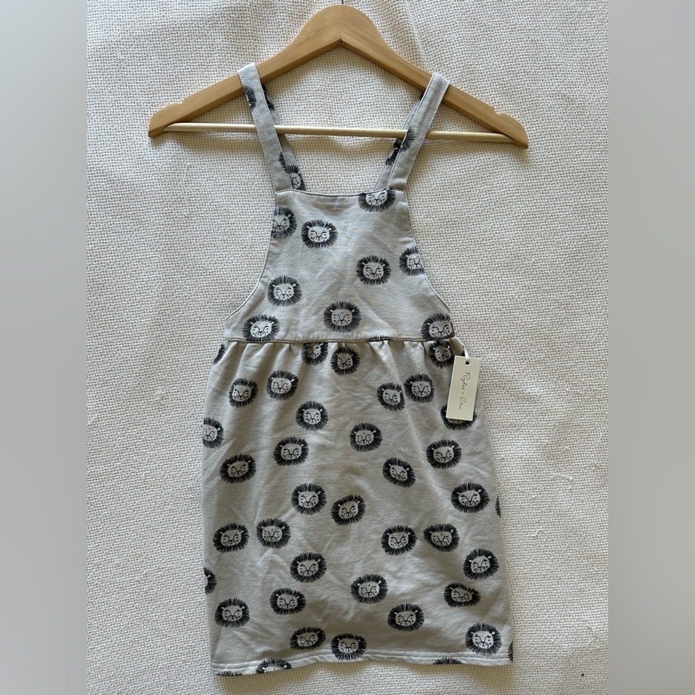 Rylee + Cru NWT Cream Lion Pattern Kids Dress